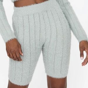 SALE! Eyelash Knit Fuzzy Biker Shorts Pastel Small